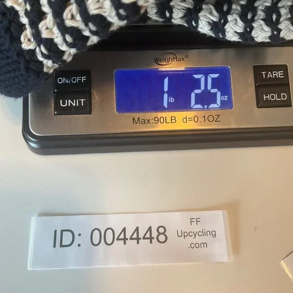 Ann Taylor Loft Medium Navy Cream Open Front Cardigan Chunky Sweater - Picture 9 of 9